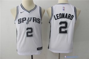 Maillot NBA Pas Cher San Antonio Spurs Junior Kawhi Leonard 2 Blanc Association 2017/18