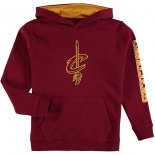 Cleveland Cavaliers Fanatics Branded WineGold Block Sleeve Zone Fleece Hoodie
