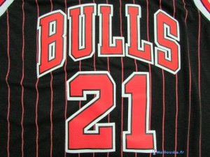 Maillot NBA Pas Cher Chicago Bulls Jimmy Butler 21 Noir Bande