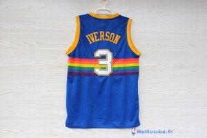 Maillot NBA Pas Cher Denver Nuggets Allen Iverson 3 Bleu Profond