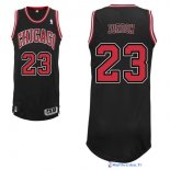 Maillot NBA Pas Cher Chicago Bulls Michael Jordan 23 Noir Rouge