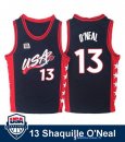 Maillot NBA Pas Cher USA 1996 Shaquille O'neal 13 Noir