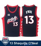 Maillot NBA Pas Cher USA 1996 Shaquille O'neal 13 Noir