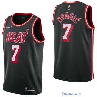 Maillot NBA Pas Cher Miami Heat Goran Dragic 7 Nike Retro Noir 2017/18