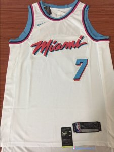 Maillot NBA Pas Cher Miami Heat Goran Dragic 7 Nike Blanc Ville 2017/18