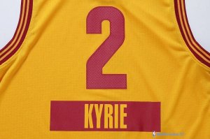 Maillot NBA Pas Cher Noël Cleveland Cavaliers Kyrie 2 Jaune