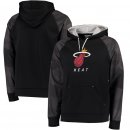 Miami Heat Majestic Black Armor II Therma Base Raglan Pullover Hoodie