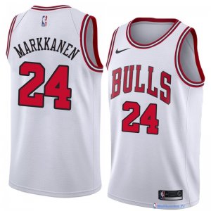 Maillot NBA Pas Cher Chicago Bulls Lauri Markkanen 24 Blanc Association 2017/18