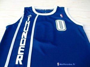 Maillot NBA Pas Cher Oklahoma City Thunder Russell Westbrook 0 Retro Bleu