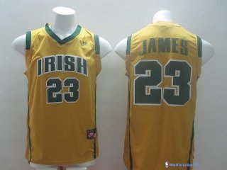 Maillot NCAA Pas Cher Irish LeBron James 23 Or