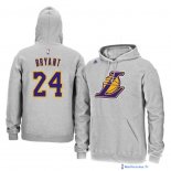 Sweat Capuche NBA Los Angeles Lakers Kobe Bryant 24 Gris