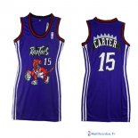 Maillot NBA Pas Cher Toronto Raptors Femme Vince Carter 15 Pourpre