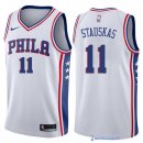 Maillot NBA Pas Cher Philadelphia Sixers Nik Stauskas 11 Blanc Association 2017/18