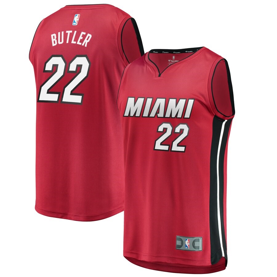 Miami Heat Jimmy Butler Fanatics Branded Red Fast Break Replica Jersey ...