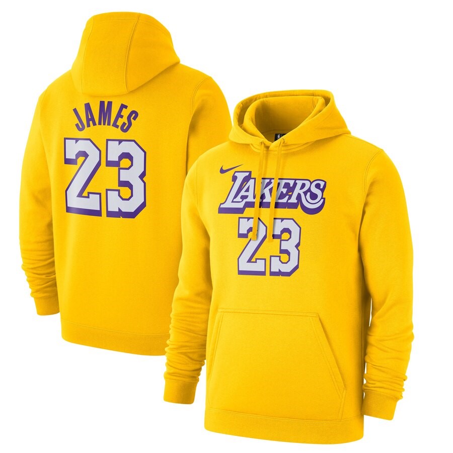 Los Angeles Lakers LeBron James Nike Gold 2019/20 City Edition Name ...