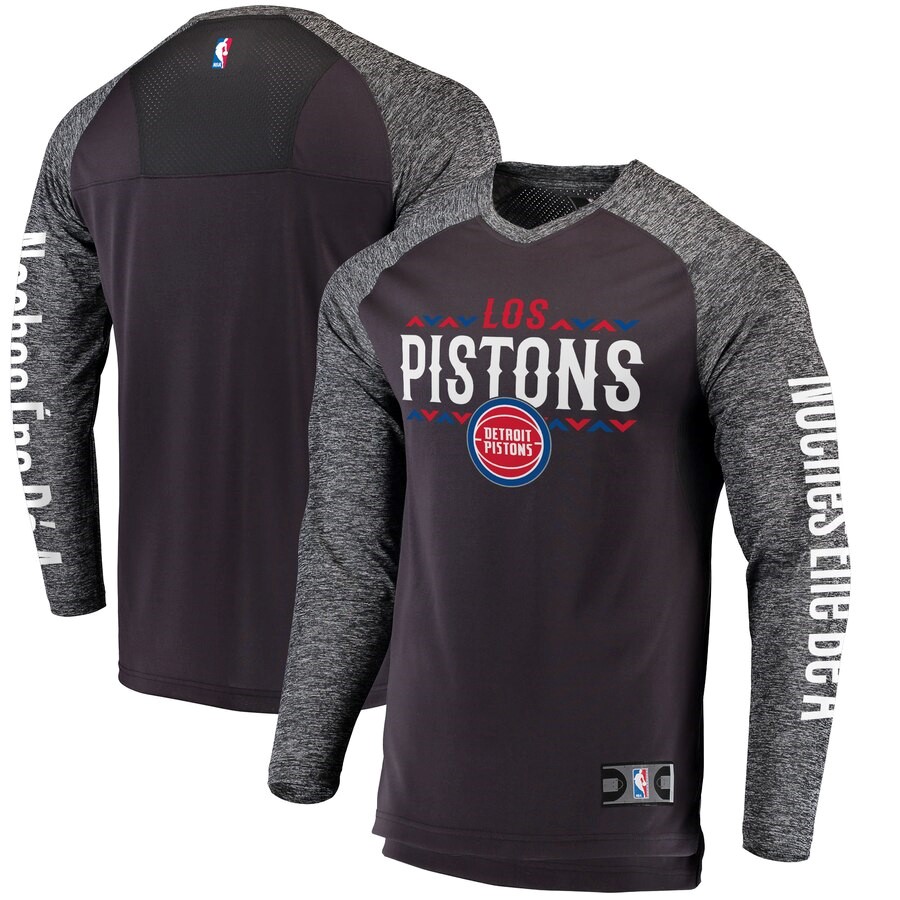 Detroit Pistons Fanatics Branded BlackHeathered Gray Noches Ene-Be-A ...