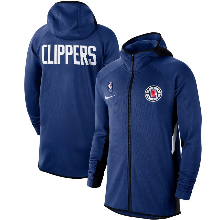 LA Clippers Nike Royal Authentic Showtime Therma Flex Performance Full ...