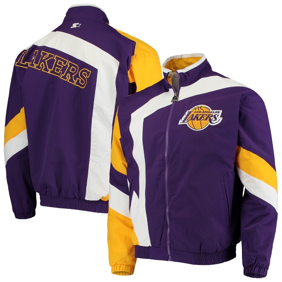 Los Angeles Lakers Starter Purple The Star Vintage Full-Zip Jacket ...