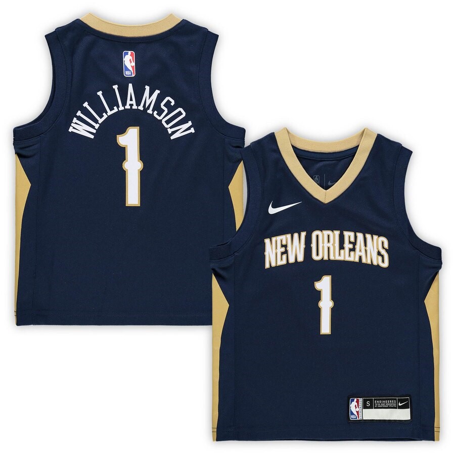 Preschool New Orleans Pelicans Zion Williamson Nike Navy Replica Jersey ...