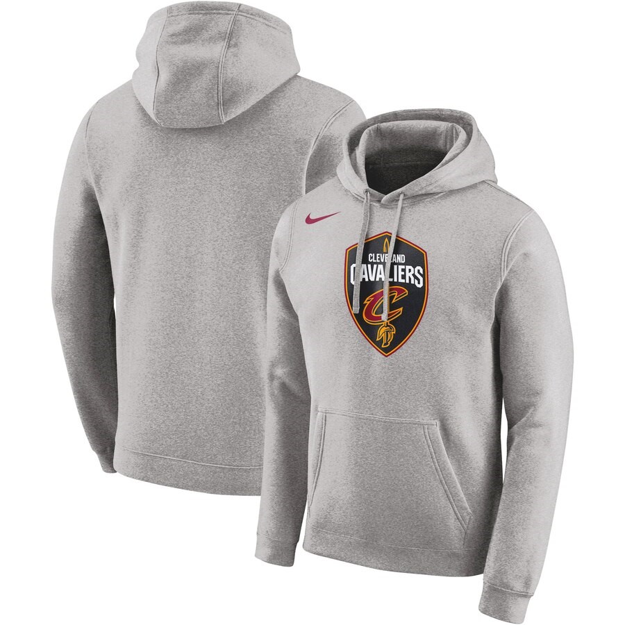 Cleveland Cavaliers Nike Heathered Gray Essential Logo Fleece Pullover ...