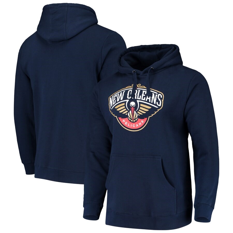 New Orleans Pelicans Navy Team Primary Logo Pullover Hoodie - Maillot ...
