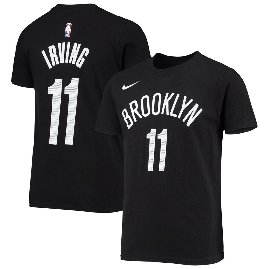 Brooklyn Nets Kyrie Irving Nike Black Name & Number T-Shirt - Maillot ...