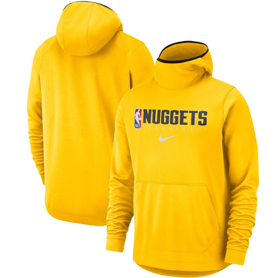 Denver Nuggets Nike Gold Spotlight Practice Performance Pullover Hoodie ...