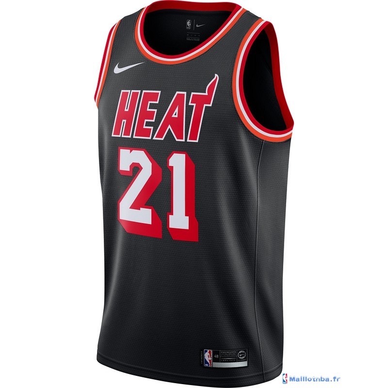 Maillot NBA Pas Cher Miami Heat Hassan Whiteside 21 Nike Retro Noir ...