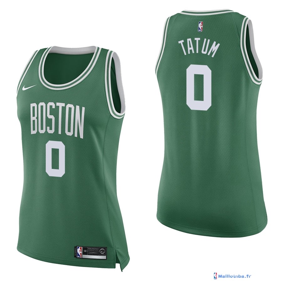 Maillot NBA Pas Cher Boston Celtics Femme Jayson Tatum 0 Vert Icon 2017 ...