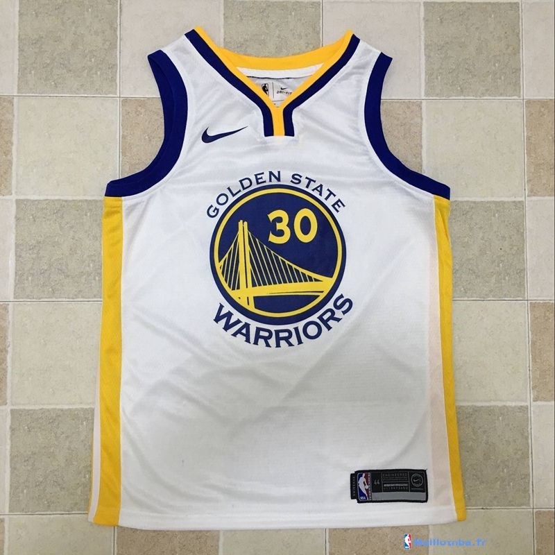 Maillot NBA Pas Cher Golden State Warriors Stephen Curry 30 Blanc ...