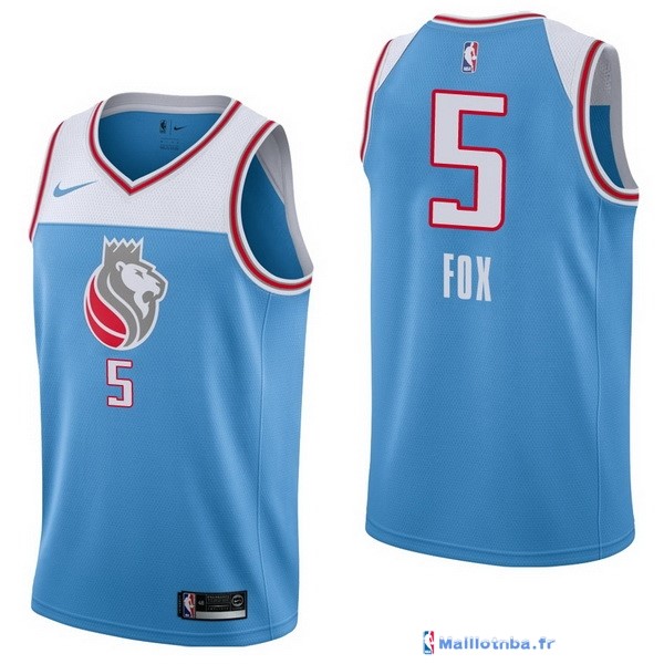 Maillot NBA Pas Cher Sacramento Kings De'Aaron Fox 5 Nike Bleu Ville ...