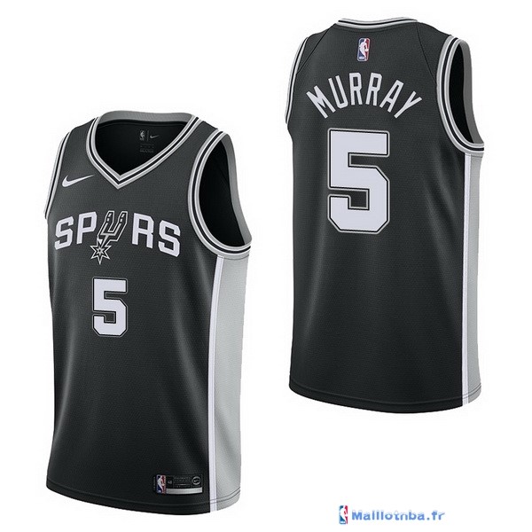 Maillot NBA Pas Cher San Antonio Spurs Dejounte Murray 5 Noir Icon 2017 ...