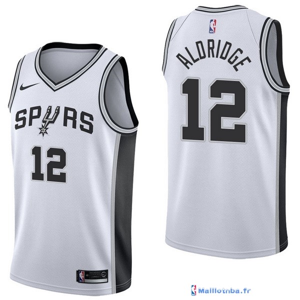 Maillot NBA Pas Cher San Antonio Spurs LaMarcus Aldridge 12 Blanc ...