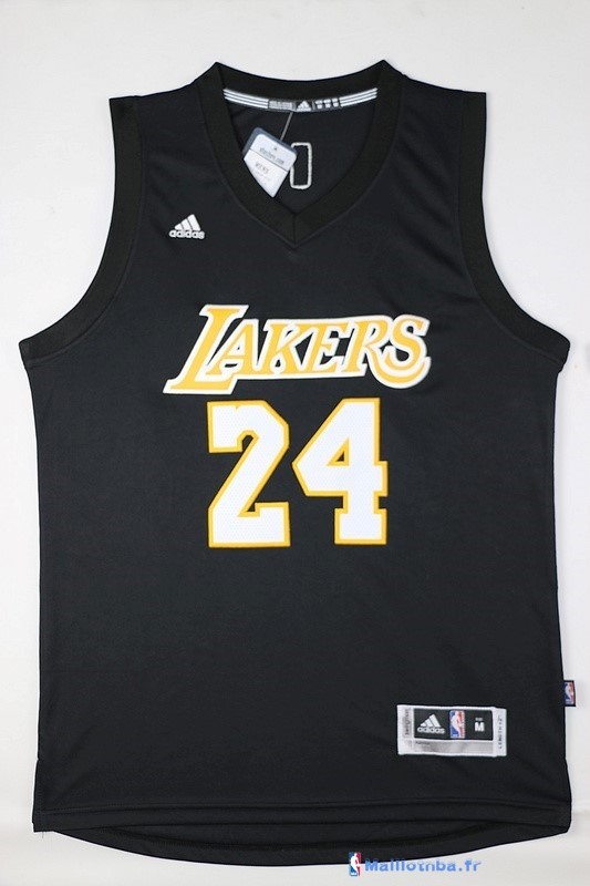 Maillot NBA Pas Cher Los Angeles Lakers Kobe Bryant 24 Noir Jaune ...