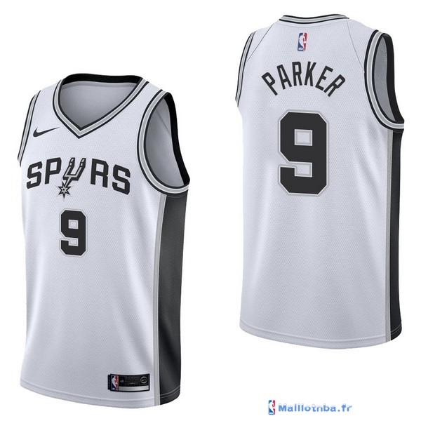 Maillot NBA Pas Cher San Antonio Spurs Tony Parker 9 Blanc Association ...